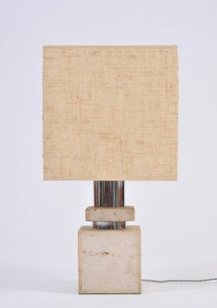 French 1960s Limestone Lamp