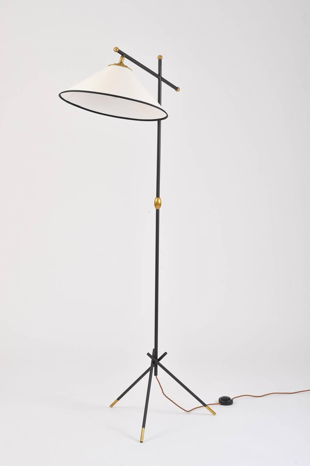 Mid-Century Modern French 1950s Floor Lamp