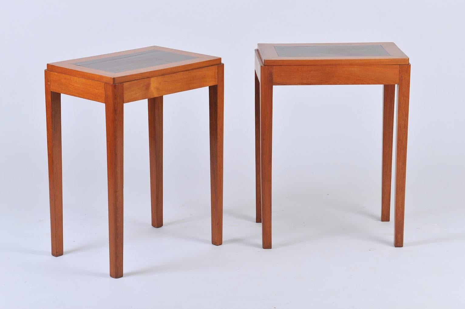 French Pair of Art Deco Side Tables