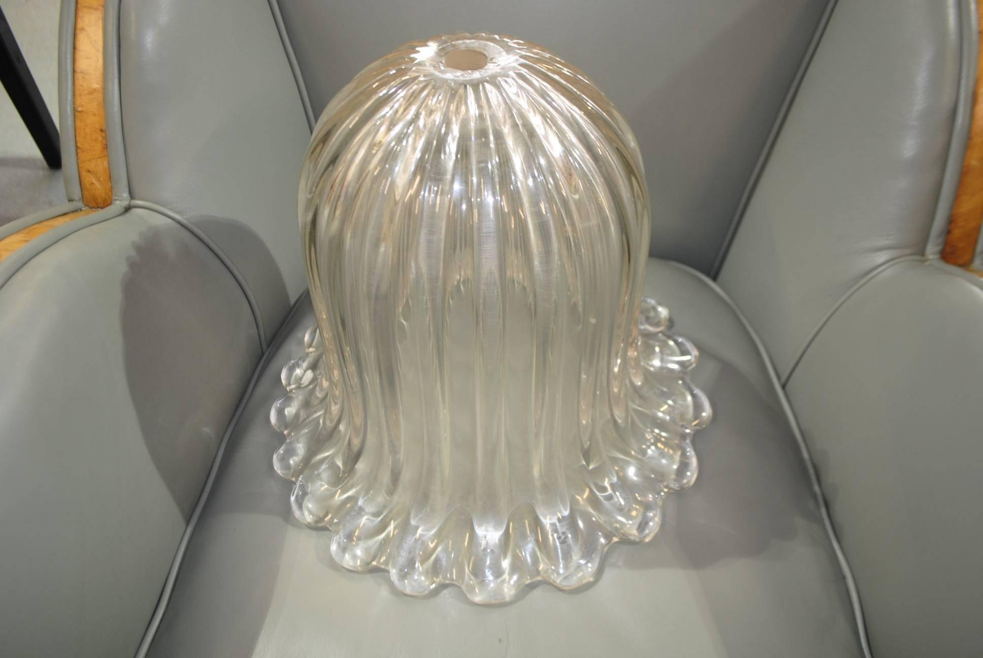 Art Deco Italian Murano Glass Standard Lamp In Excellent Condition For Sale In Wigan, Lancashire