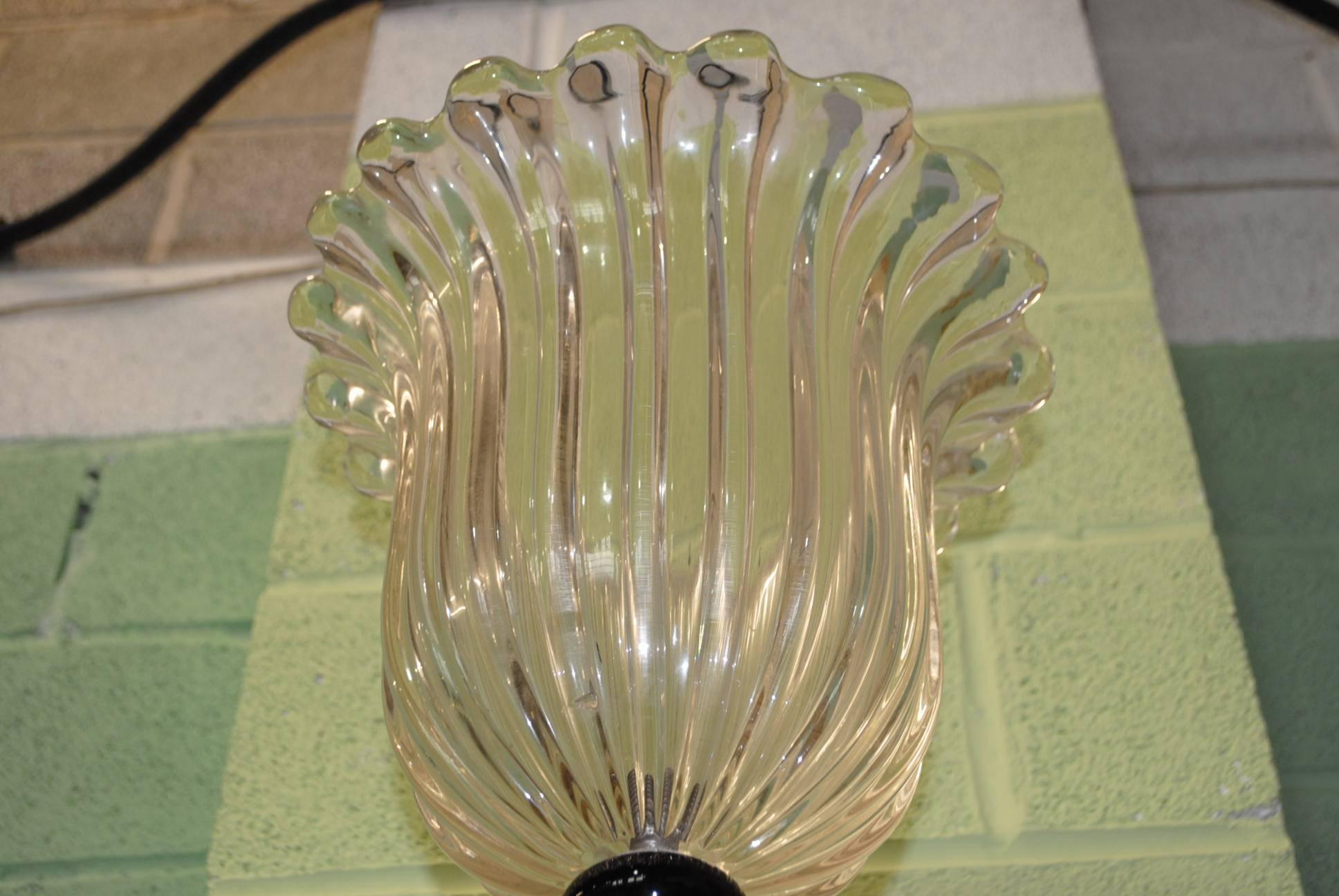Art Deco Italian Murano Glass Standard Lamp For Sale 4