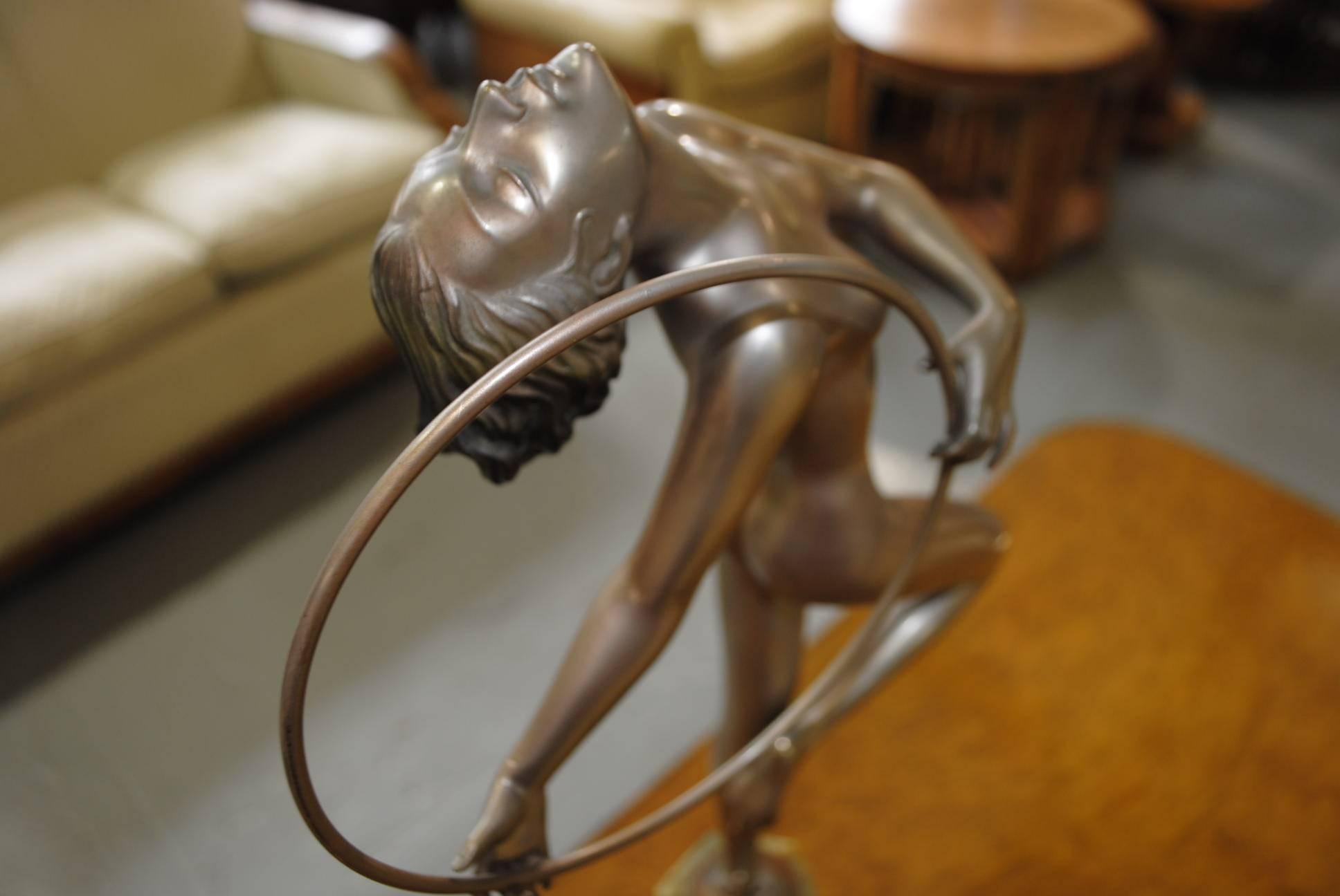 Art Deco Original Josef Lorenzl 'The Hoop Dancer' Signed For Sale