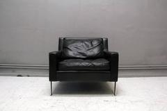 Black Leather Armchair by Hans Konecke for Tecta, Germany, 1965