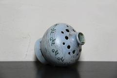 Pastel Blue Ceramic Sgraffito Vase by Jacques Blin, France, 1950s