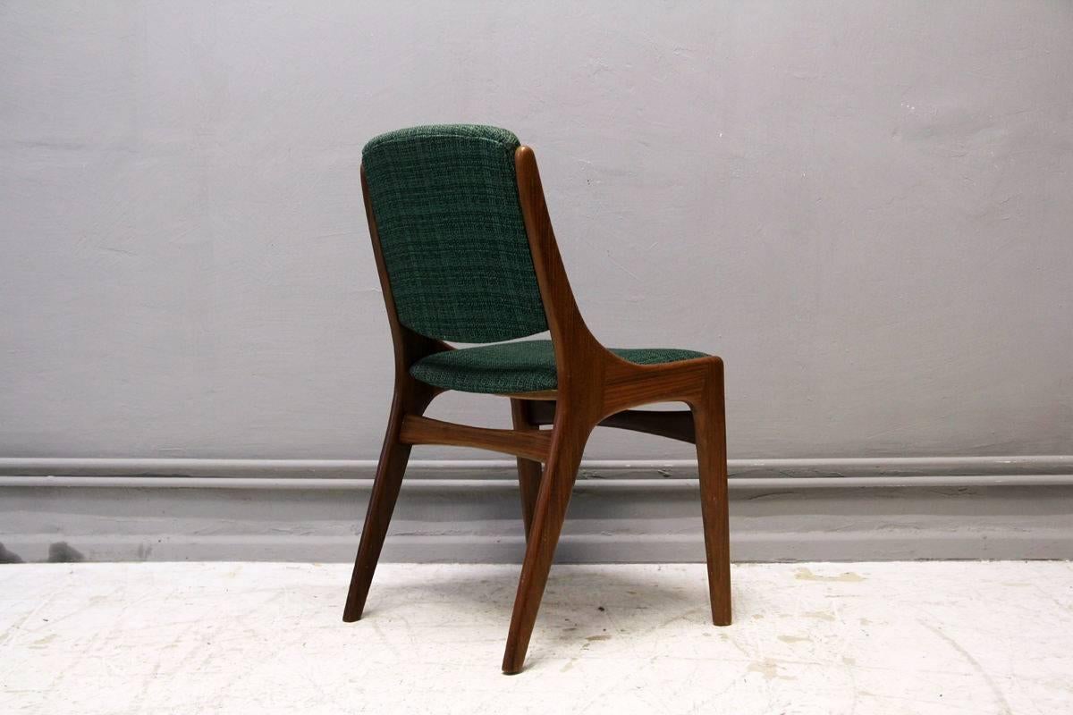 Dutch Rare Set of Four Monaco Dining Chairs in Teak by Mahjongg, Holland, 1960s