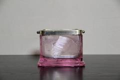 Rare Rosé Crystal Glass Ice Bucket by Sergio Asti for Arnolfo Di Cambio, 1960s