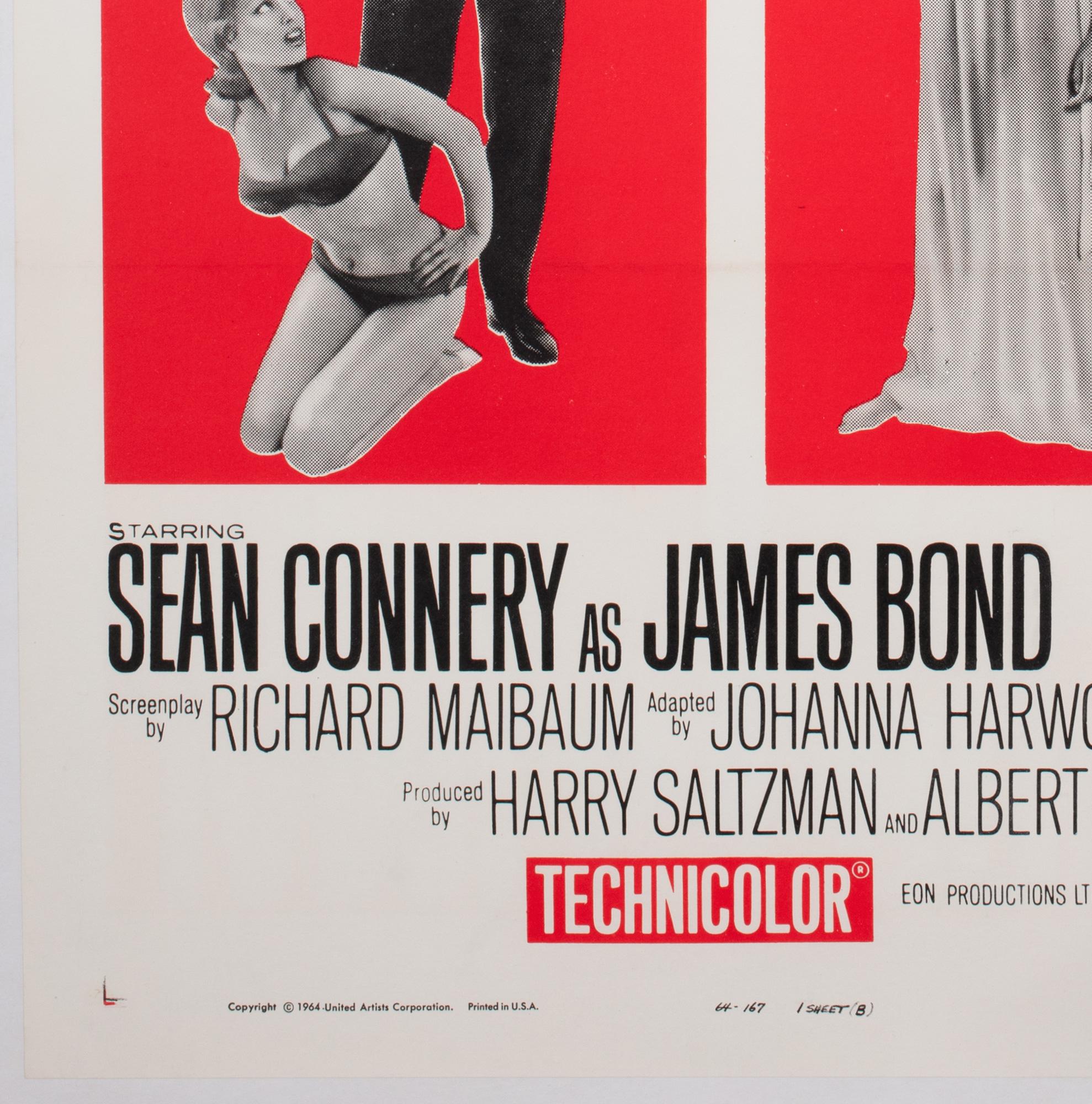 From Russia With Love 1963 US 1 Sheet Style B Film Movie Poster, Chasman In Good Condition For Sale In Bath, Somerset
