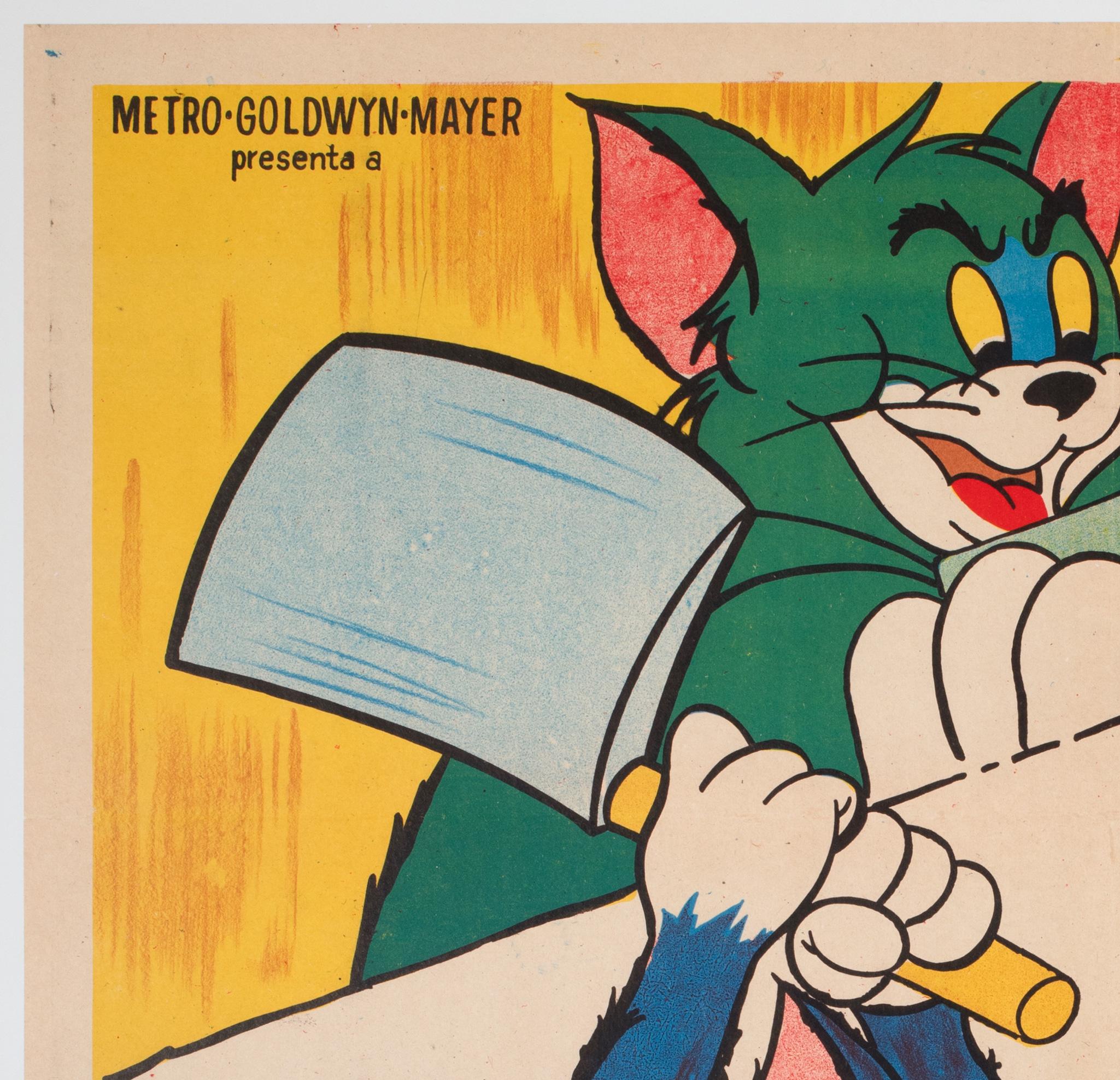 Argentin TOM AND JERRY 1950S Affiche de film argentin en vente