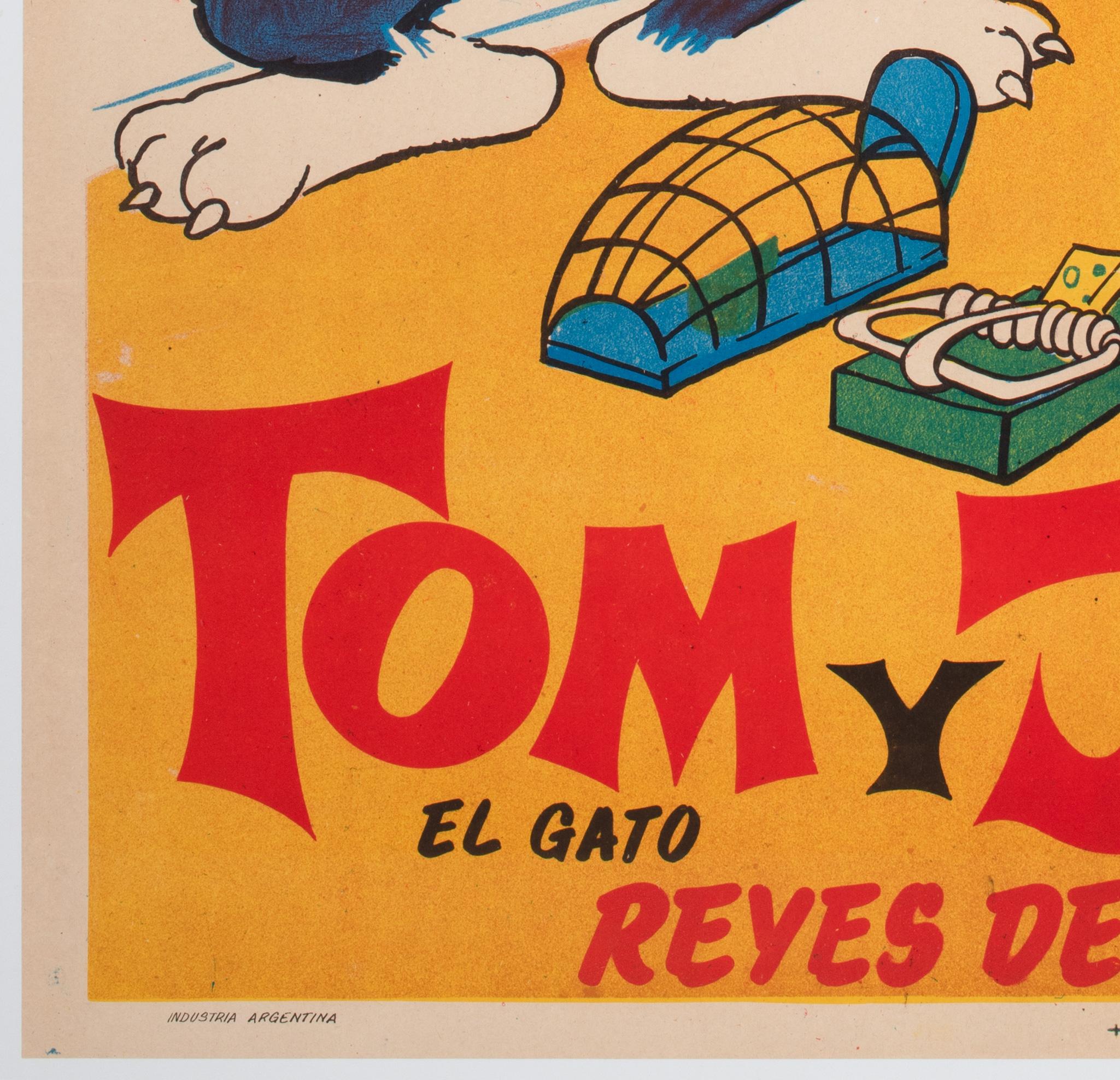 TOM AND JERRY 1950S Affiche de film argentin en vente 1