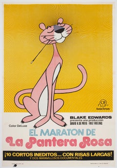 The Pink Panther Spanish MARATHON 1974 1 Sheet Film Movie Poster