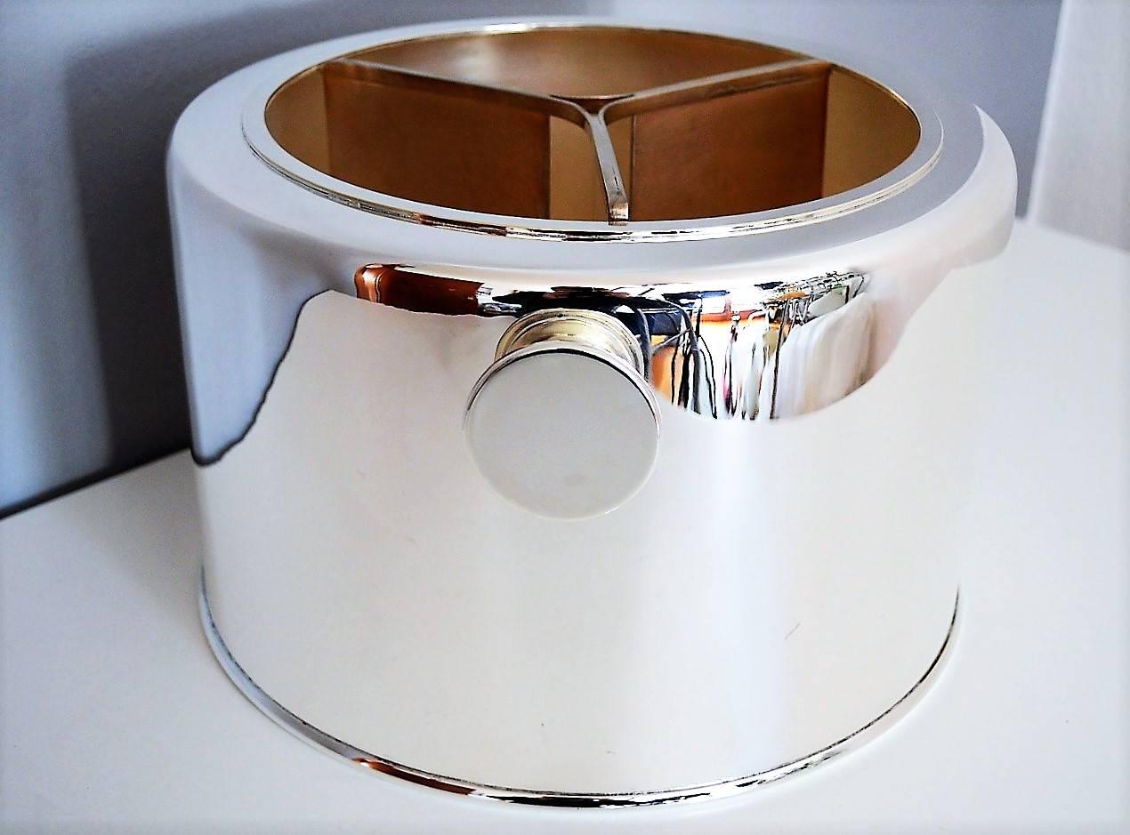 Polished Italian silver Ice Bucket and Wine Cooler, 1970s