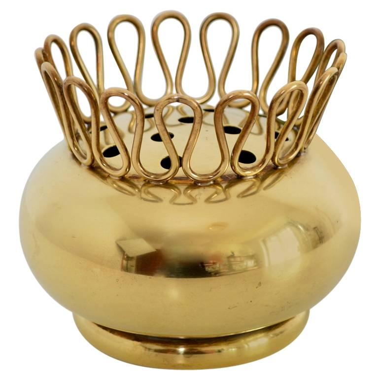 Italian Midcentury Brass Vase, 1950s