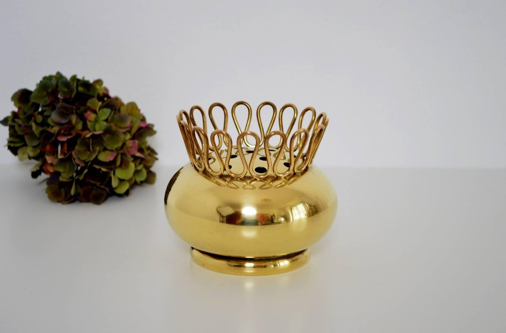 20th Century Italian Midcentury Brass Vase, 1950s