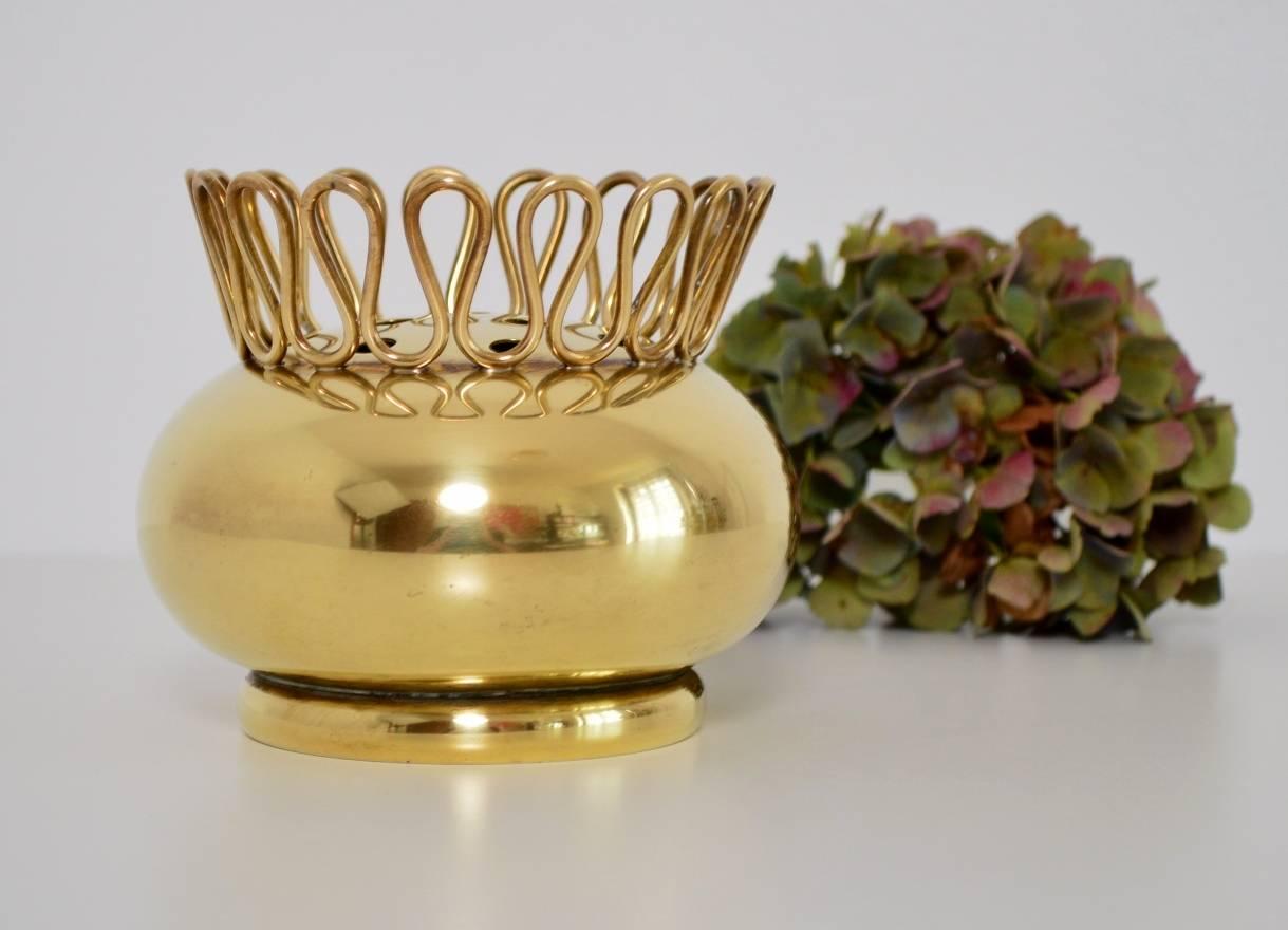 Italian Midcentury Brass Vase, 1950s 4