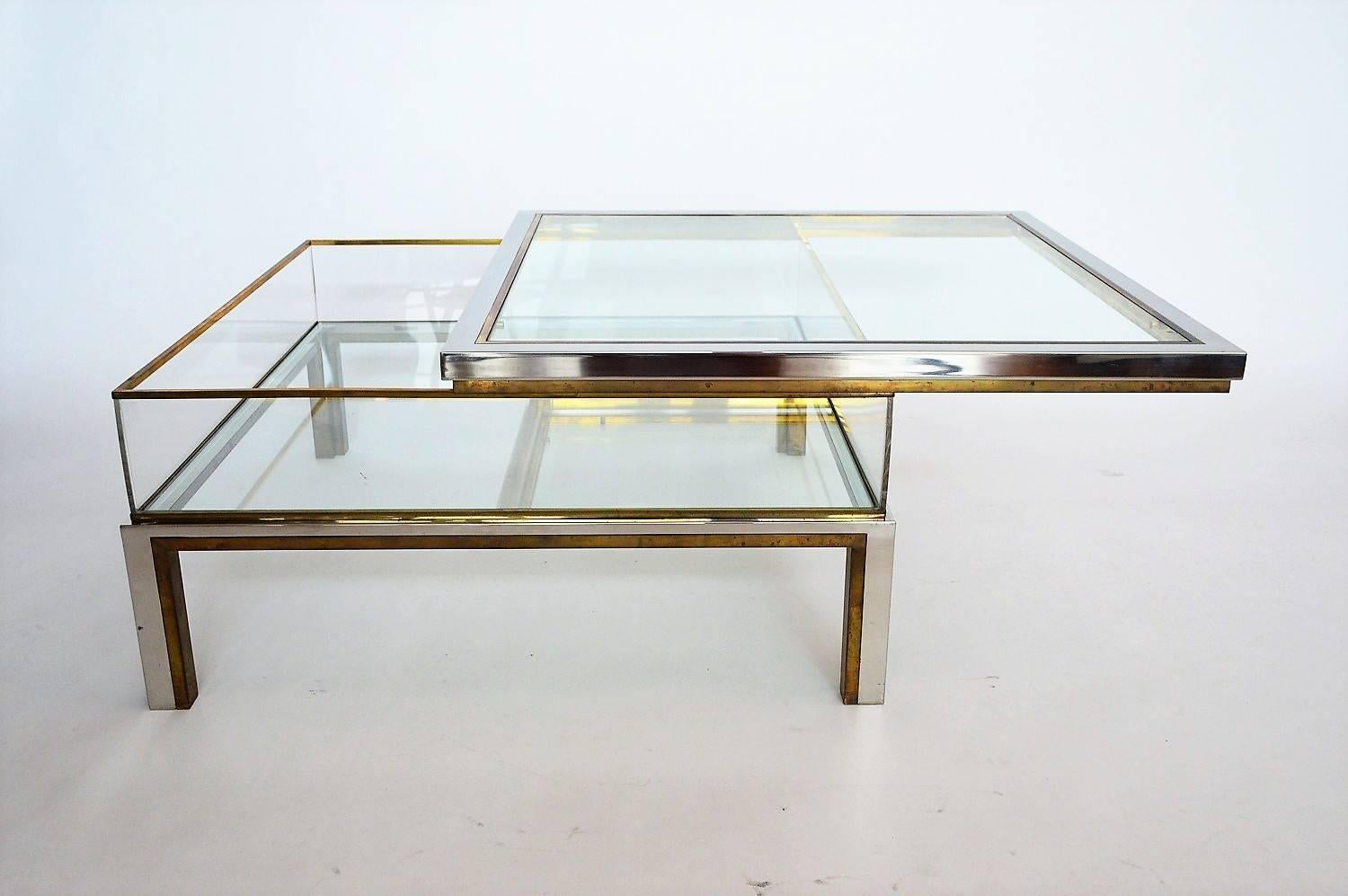 coffee table with display case