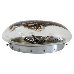 Italienische Midcentury Murano Bubble Glass Flush Mount Light von La Murrina, 1970er Jahre