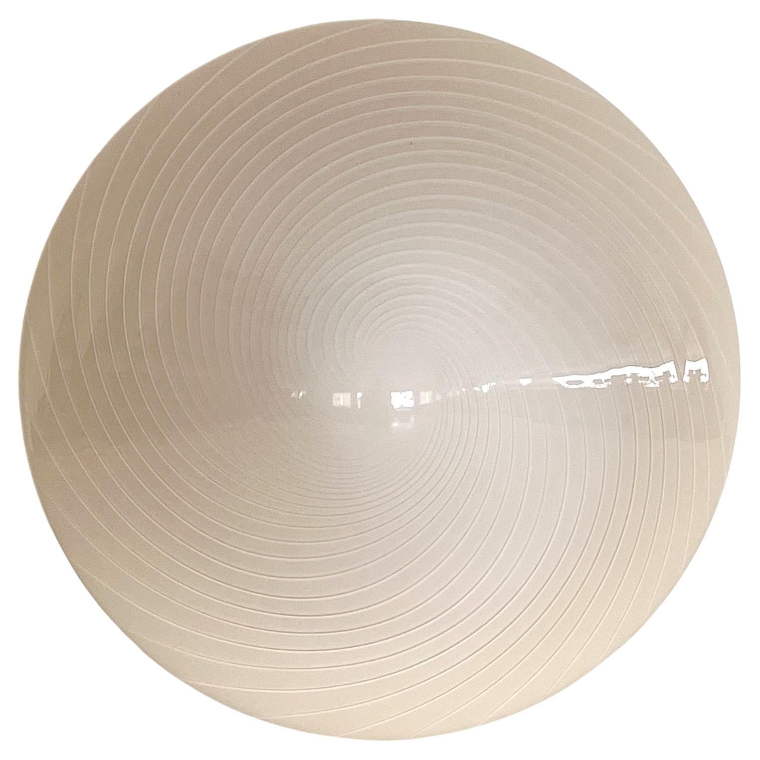 Lampe encastrée italienne du milieu du siècle dernier en verre de Murano avec verre tourbillonnant, 1970 en vente