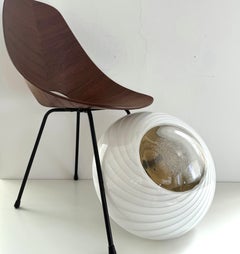Italian Midcentury "Magic Eye" Murano Glass Flush Mount by Venini, 1970s