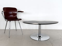 Italian Post-Modern Marble and Chrome Coffee Table, 1980s