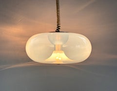 Italian Midcentury Opaline Pendant Light MEDUSA by Giusto Toso for Leucos, 1970s