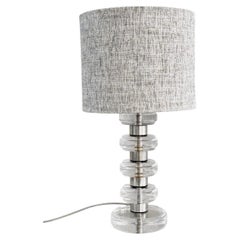 Italian Lucite Acrylic Modern Table Lamp with New Haptic Lampshade, 1970s