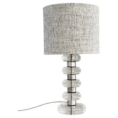 Italian Lucite Acrylic Modern Table Lamp with New Haptic Lampshade, 1970s