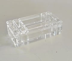 Portagioie italiano in lucite sfaccettato in stile Mid-Century, anni '70