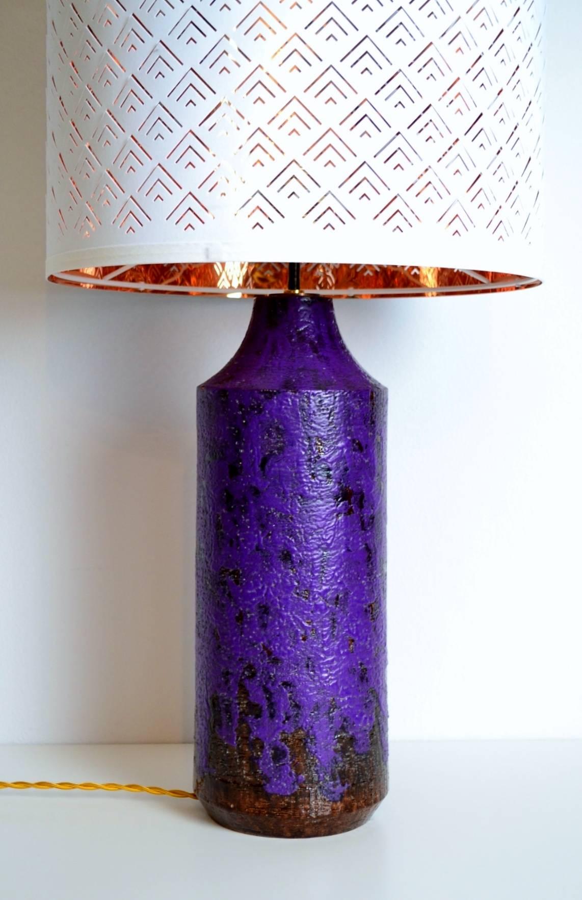 Aldo Londi Ceramic Lamp Base for Bitossi, Italy, 1967-1970 In Excellent Condition In Morazzone, Varese