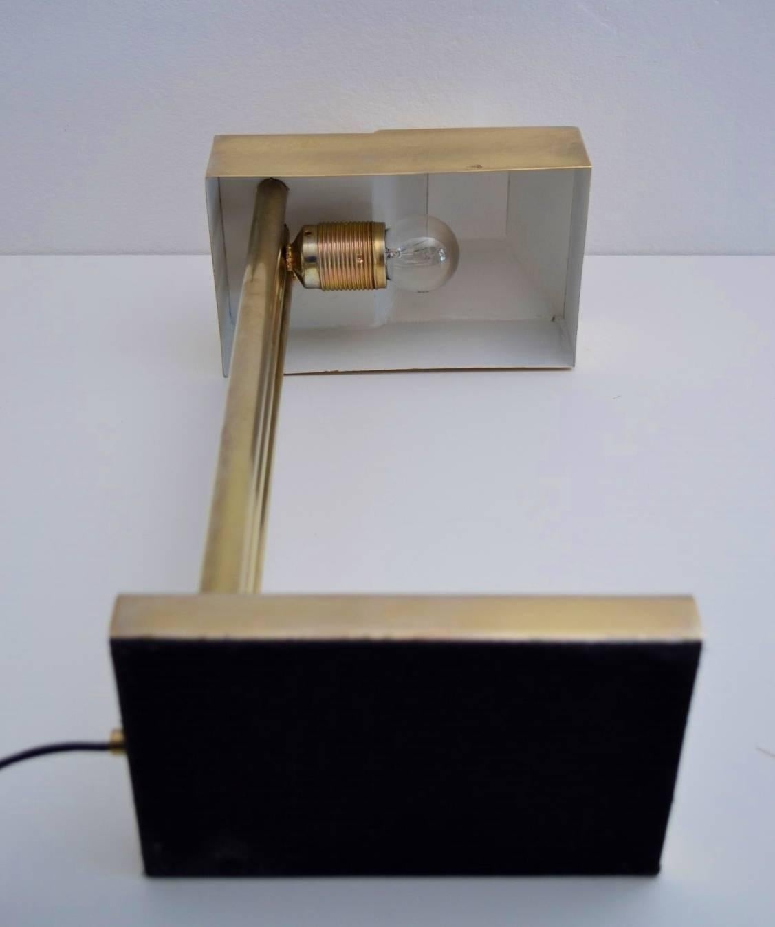Early 20th Century Bauhaus Brass Desk or Table Lamp by Marcel Breuer, 1925, Marked