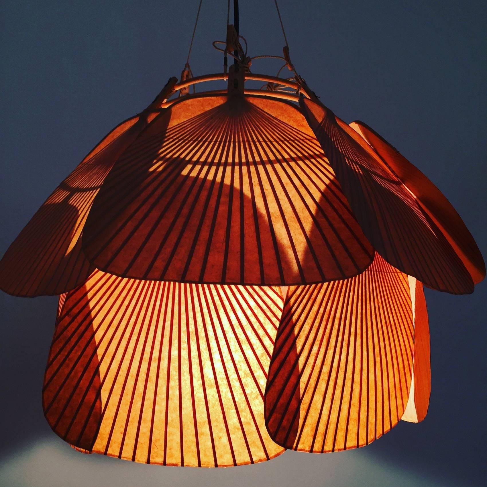 Bamboo Rare Ju-Yon Ceiling Lamp by Ingo Maurer, 1973