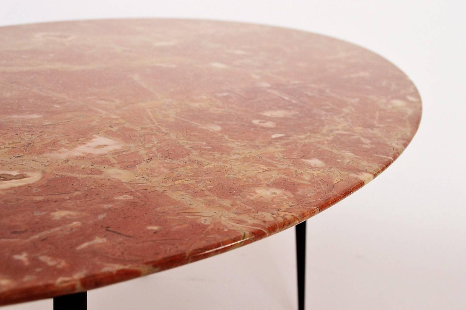 red marble coffee table