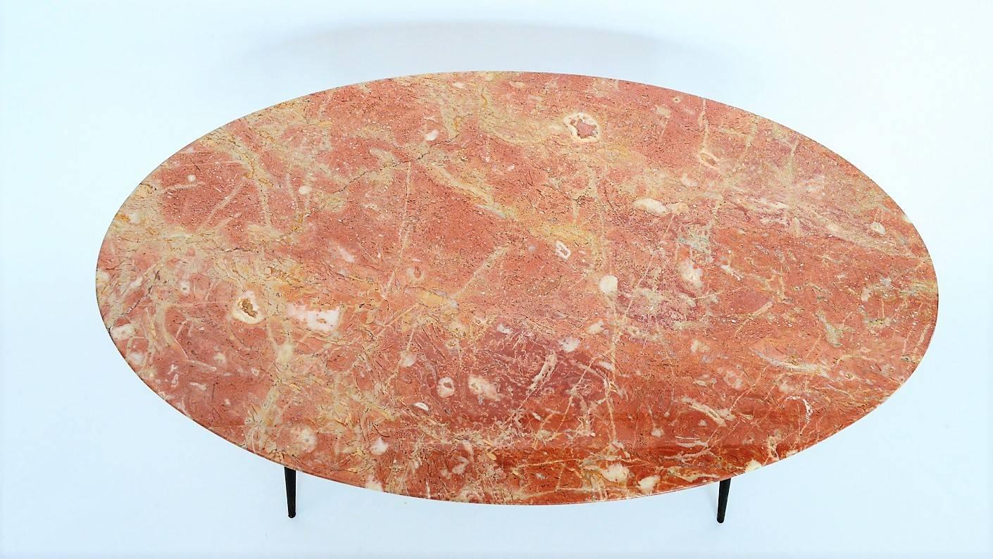 Mid-Century Modern Mid-Century Italian Red Marble Coffee or Side Table, 1950s