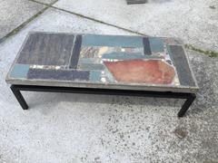 Brutalist Coffee Table by Paul Kingma with Mosaic Stones, 1966