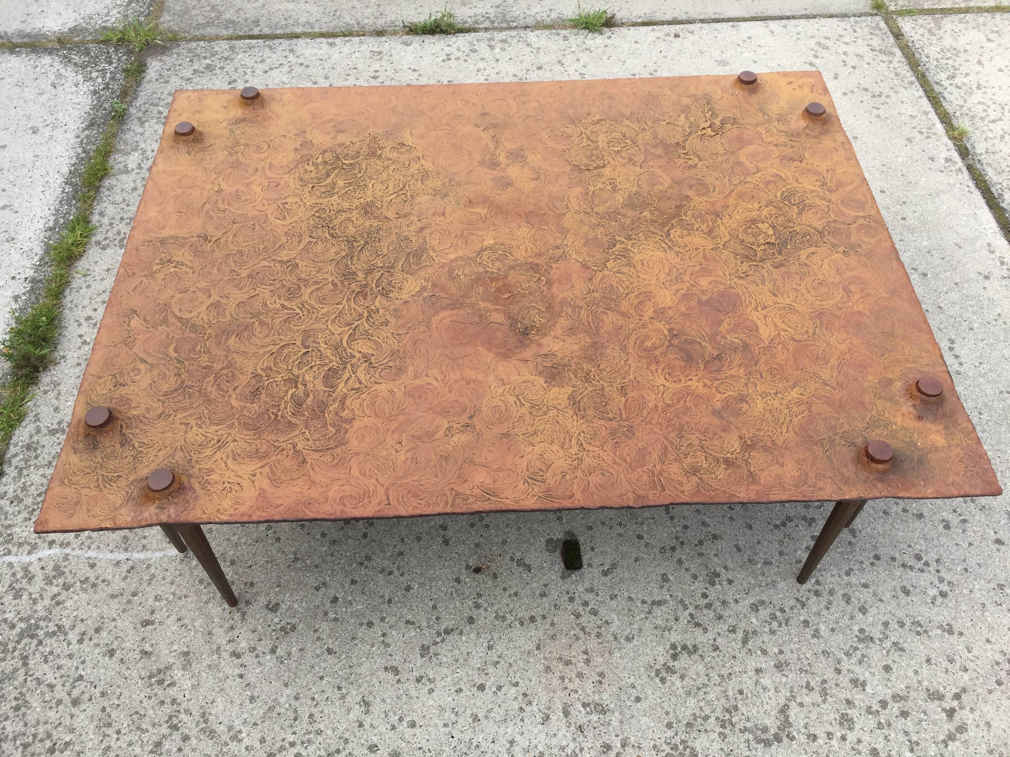 Belgian Idir Mecibah Brutalist Coffee Table, Belgium, 1998