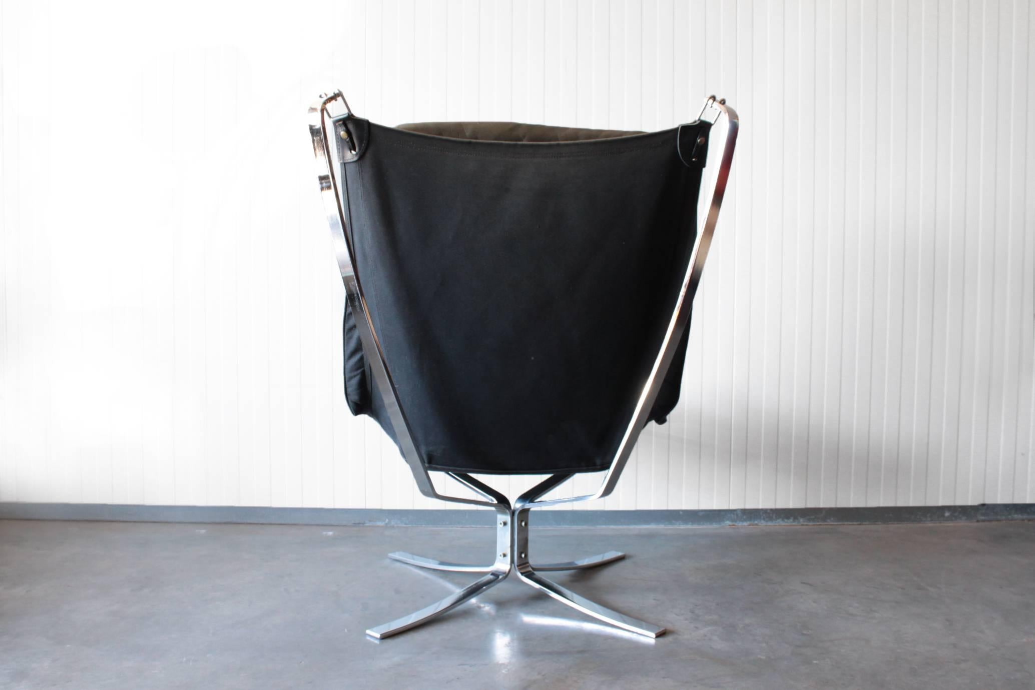 Norwegian Sigurd Ressel Chrome “Falcon” Chair for Vatne Møbler, Norway