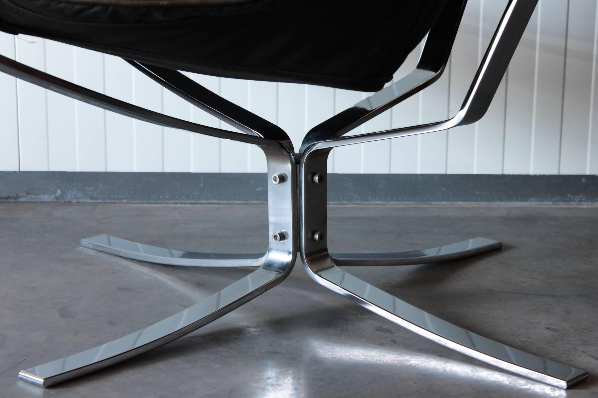 Sigurd Ressel Chrome “Falcon” Chair for Vatne Møbler, Norway 2