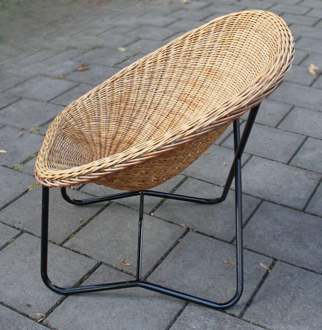 Dirk Van Sliedrecht Woven Lounge Chair for Gebr, Jonkers In Good Condition In Amsterdam, Noord Holland