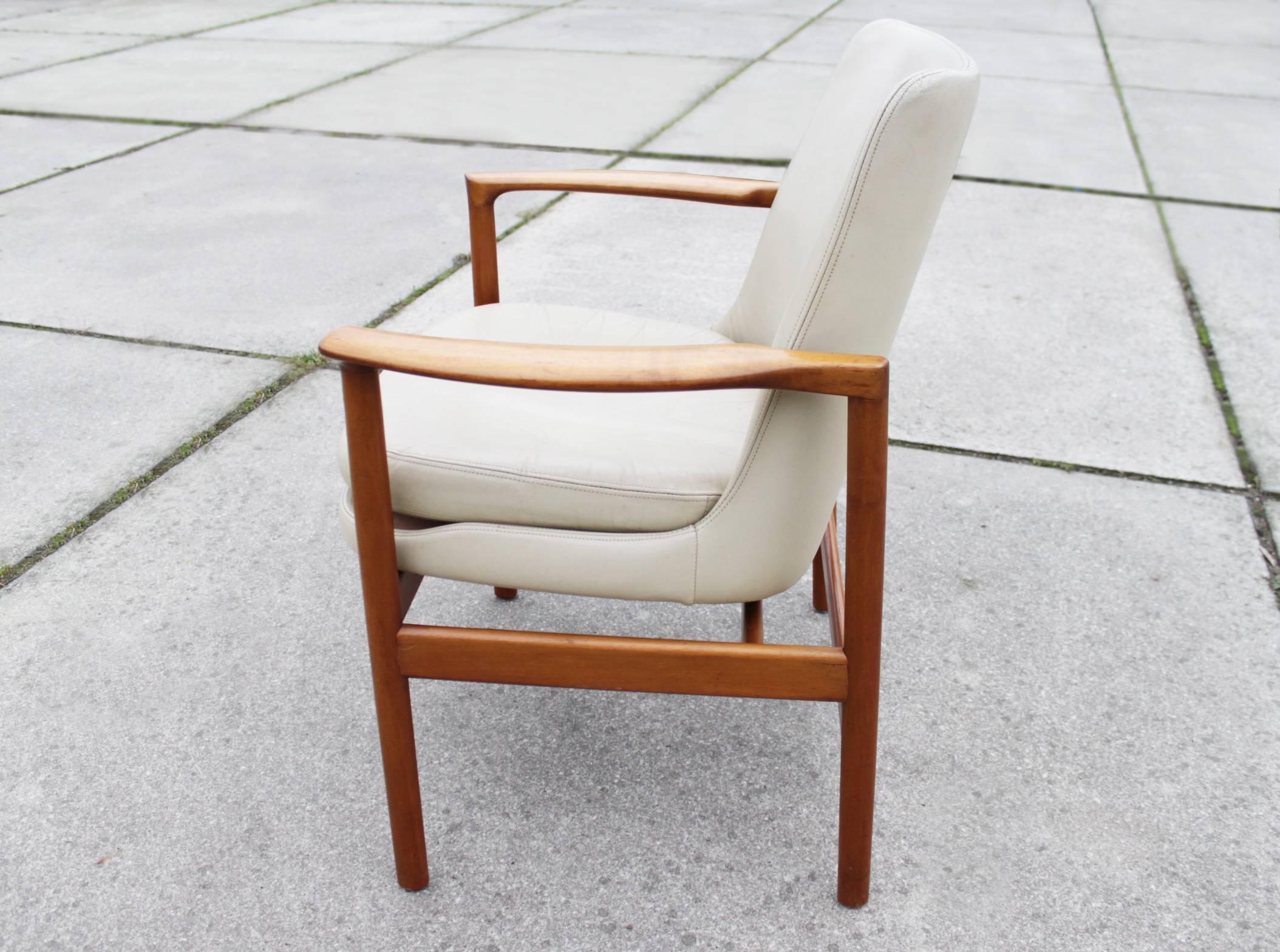 Danish Easy Chair by Ib Kofod-Larsen for Carlo Gahrn, Denmark, circa 1960