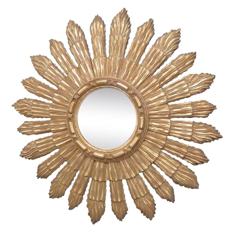 Brass Convex Mirror For Sale at 1stdibs