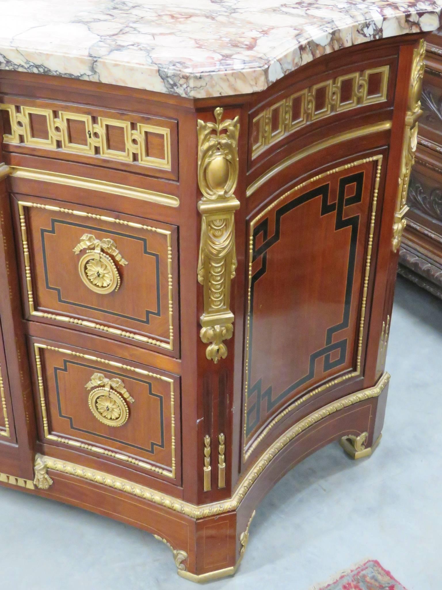 Inlaid Marble-Top Commode 2