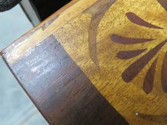 Inlaid Italian Made Satinwood Demilune Commode Server Buffet C1950