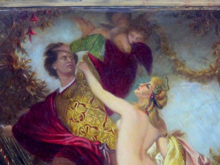 Antique Oil Painting Tannhauser & Venus For Sale 1