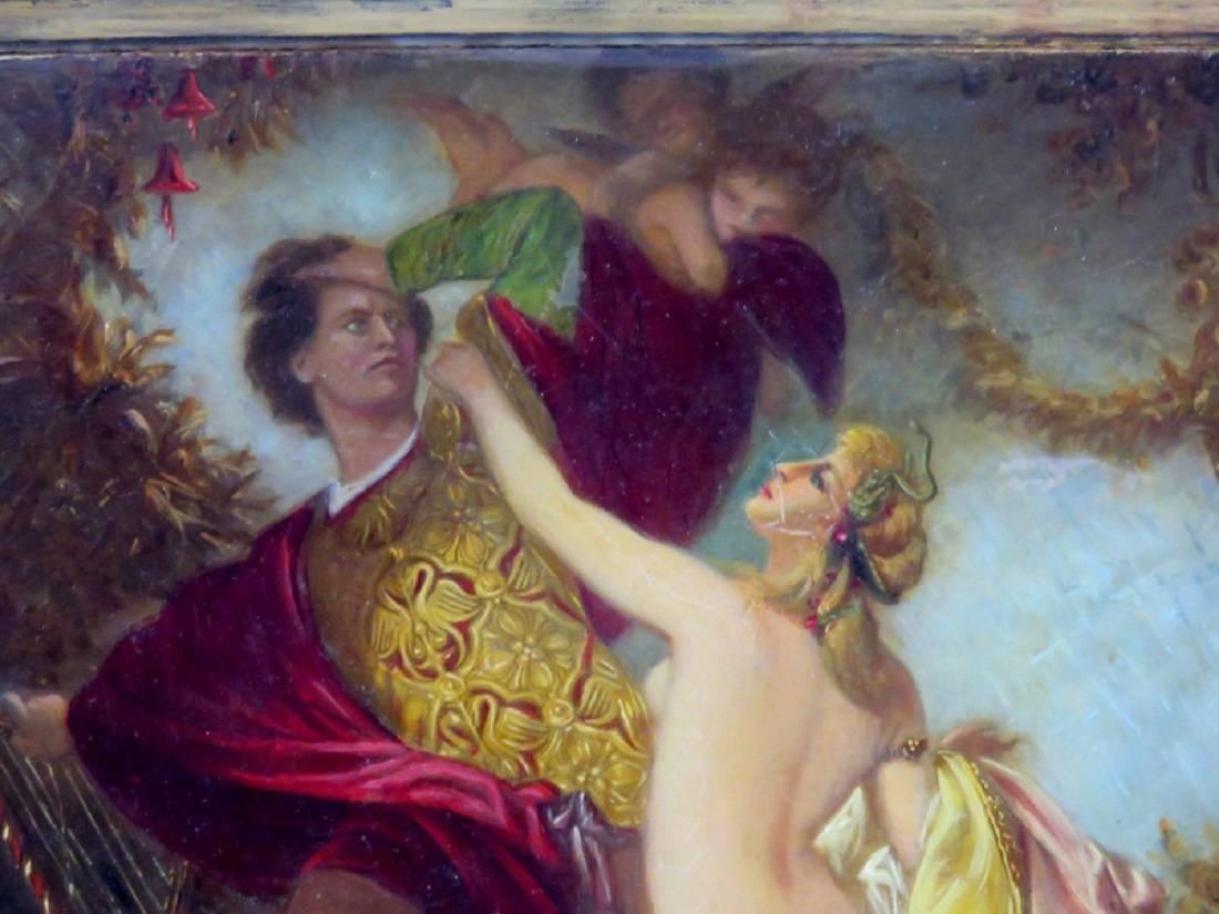 20th Century Antique Oil Painting Tannhauser & Venus