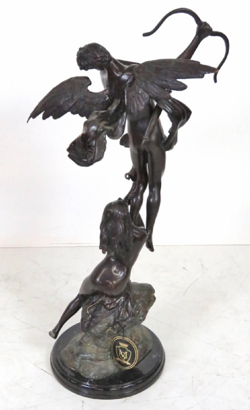 Maitland Smith Bronze Sculpture of an Archer and Maiden For Sale at 1stdibs