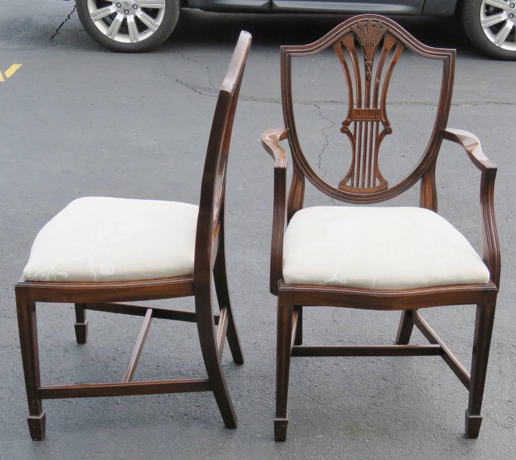 Ten Louis XV Style Mahogany Carved Dining Chairs 1