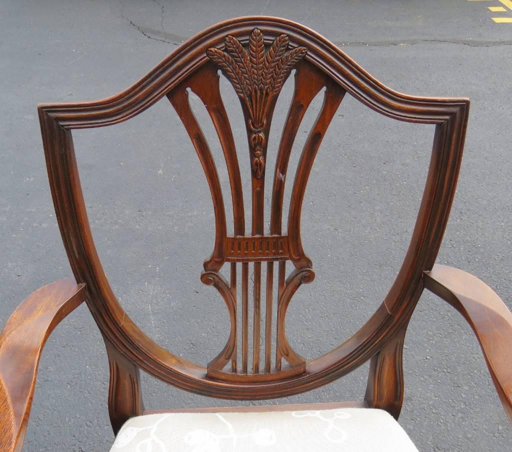 20th Century Ten Louis XV Style Mahogany Carved Dining Chairs