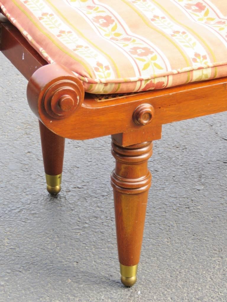 Diminutive French Regency Style Cane Recamier Daybed Chaise  In Good Condition For Sale In Swedesboro, NJ