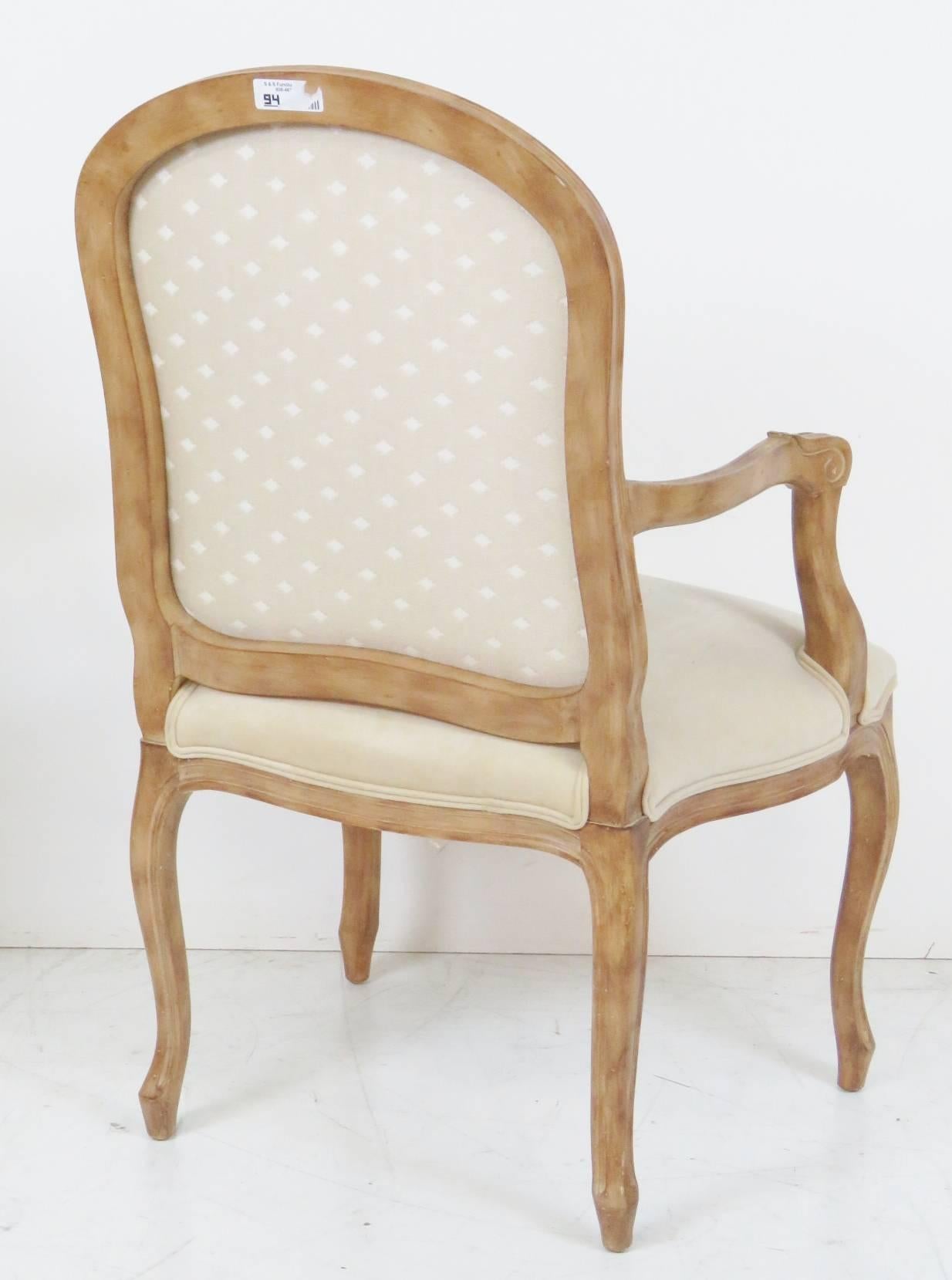 20th Century Eight Louis XVI Style Upholstered Dining Chairs