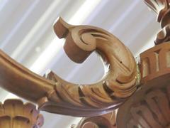 Antique Carved Walnut Chandelier