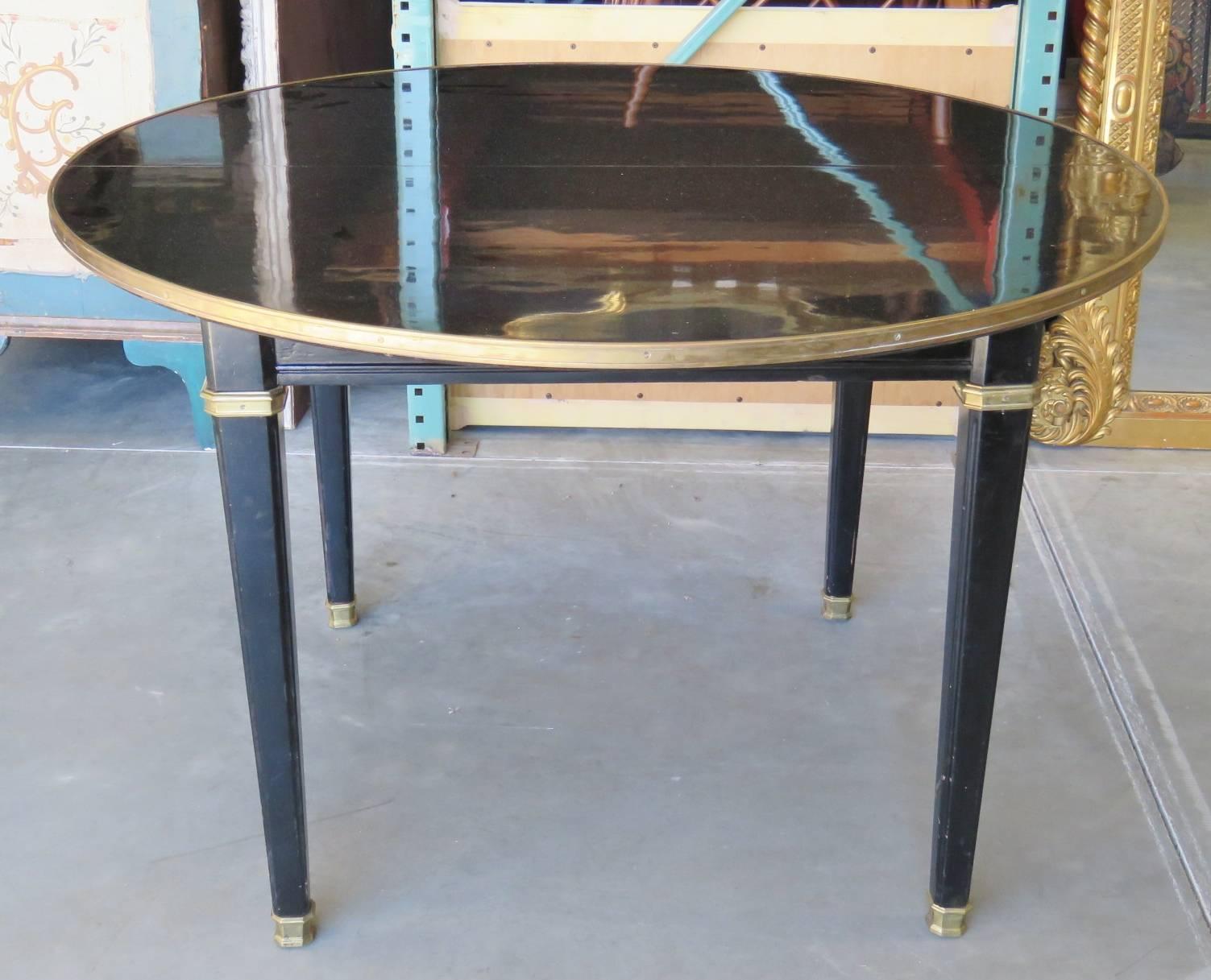 20th Century Jansen Ebonized Louis XVI Style Dining Table